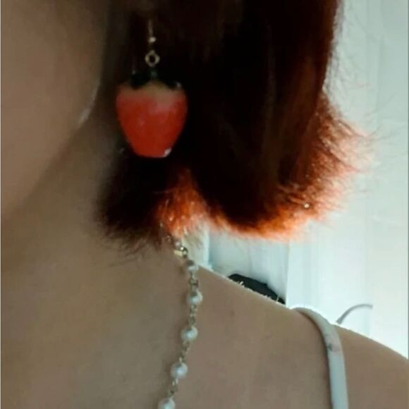 Strawberry Dangle Earrings - Picture 4 of 5